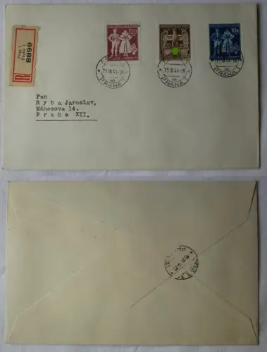 79627 Einschreiben Brief Böhmen Mähren Prag 15.3.1944
