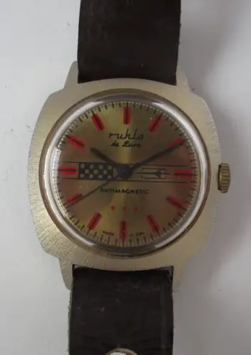 Ruhla de Luxe Armbanduhr Handaufzug 35 mm Kaliber 24 (153606)