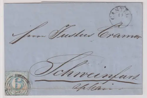 902410 alter Brief Thurn & Taxis 6 Kreuzer Michel  33 Stempel Castel 1865