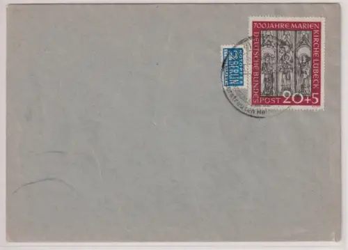 30427 BRD Brief mit Michel 140 plus 2 Pfennig Berlin Notopfer