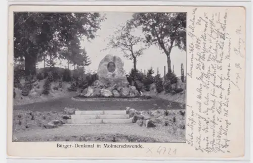902144 Ak Molmerswende Molmerschwende Bürger-Denkmal 1904