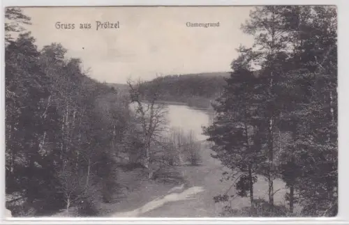 92070 Ak Gruss aus Prötzel. Gamengrund. 1907