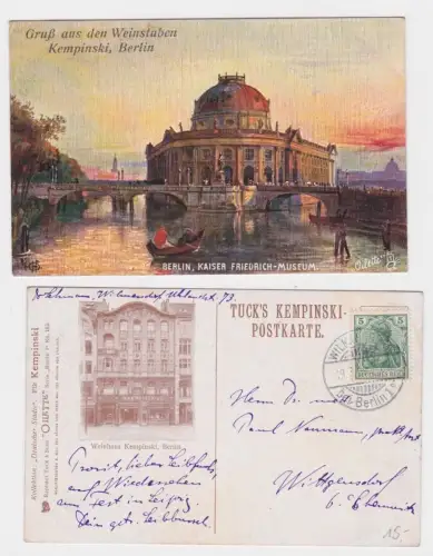 909542 Reklame Ak GRuß aus den Kempinski Weinstuben Berlin 1909