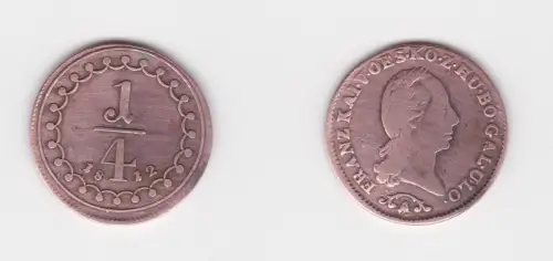 1/4 Kreuzer Kupfer Münze Österreich 1812 A ss (106765)