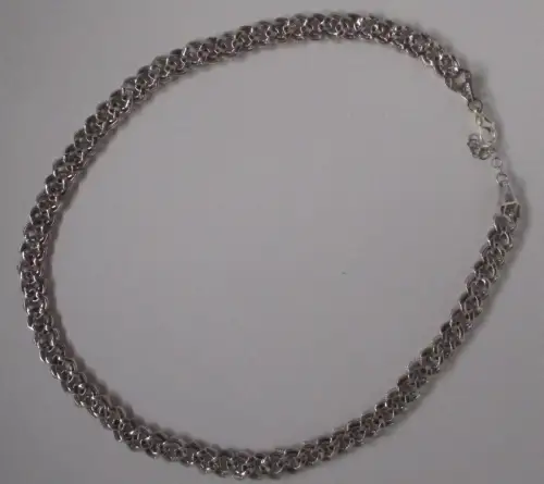 hochwertige 925er Sterling Silber Halskette mit Zirkonia Steinen (116952)