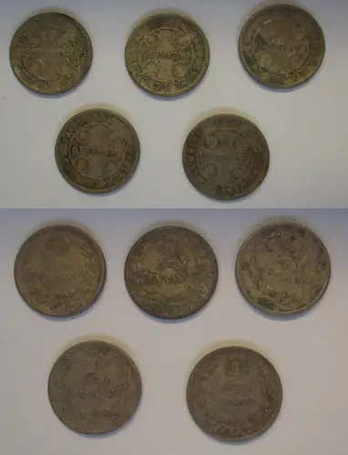 5 Münzen 2 Centavos Columbia Kolumbien 1921 Lazareto "Leprakolonie" (131136)