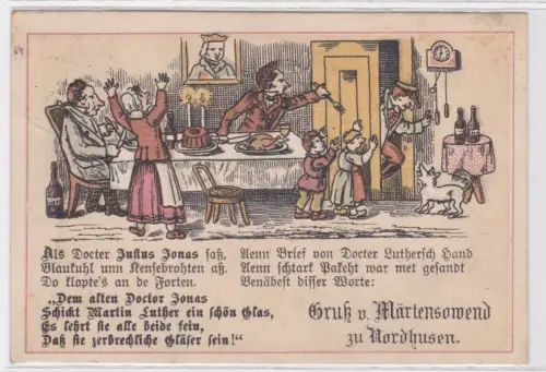 41290 Künstler Ak Nordhausen Nordhusen Märtensowend Martinstag 1905