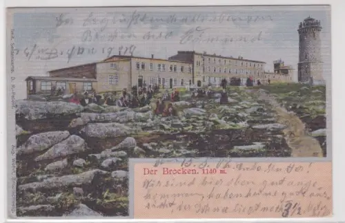 901772 Ak Der Brocken - Seidenkarte, Patentkarte 1902