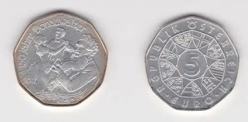 5 Euro Silber Münze Österreich Neujahrsmünze 2017, 150 Jahre Donauwalzer(131485)