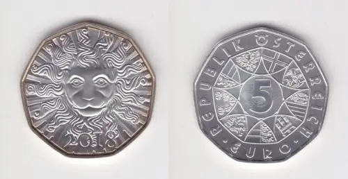 5 Euro Silber Münze Österreich Neujahrsmünze 2018, Löwenkraft (132956)