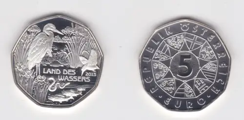 5 Euro Silber Münze Österreich Land des Wassers 2013 Graureiher (137783)