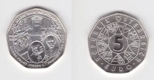 5 Euro Silber Münze Österreich 100 Jahre Wahlrechtsreform 2007  (134129)