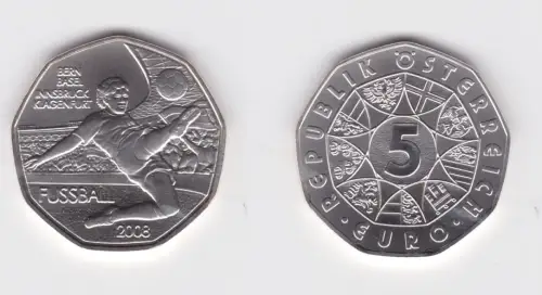 5 Euro Silber Münze Österreich Fußball-Europameisterschaft – Stürmer (131286)