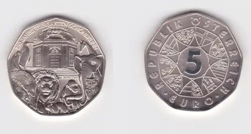 5 Euro Silber Münze Österreich Tiergarten Schönbrunn 2002 (137339)