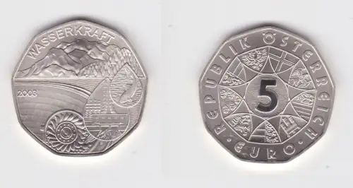 5 Euro Silber Münze Österreich Wasserkraft 2003 (133596)