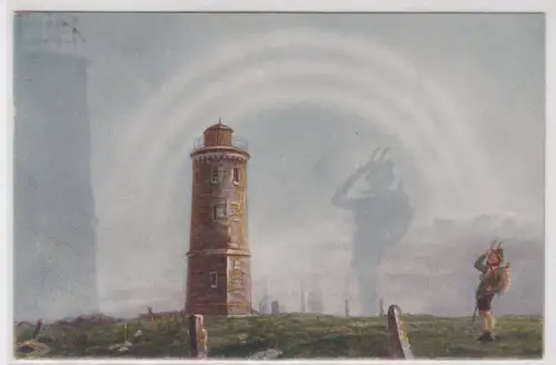 59014 Künstler Ak Brocken - Das Brockengespenst 1923