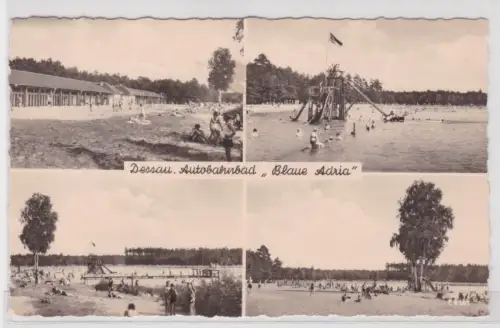 83988 Foto Ak Dessau. Autobahnbad "Blaue Adria". 1961