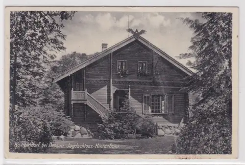 20352 Ak Königendort bei Dessau. Jagdschloss-Hinterfront. 1935