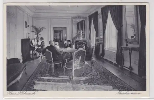 52477 Ak Bad Frankenhausen Kyffhäuser Haus Hoheneck Musikzimmer um 1940