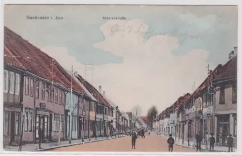 908611 Ak Seehausen i. Altm. Mühlenstraße. 1909