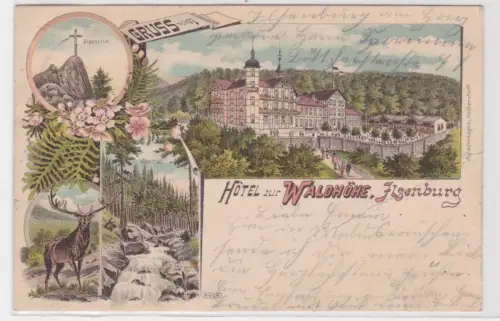 83639 Mehrbild Ak Gruss vom Hotel zur Waldhöhe, Ilsenburg. 1899