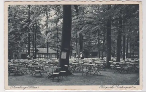 83967 Ak Ilsenburg (Harz). Kurpark - Gartenpartie. um 1930