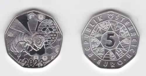 5 Euro Silber Münze Österreich Ostermünze 2023, Bienentanz (131620)