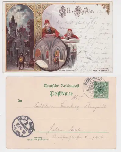 909540 Ak Lithographie Alt-Berlin alte Gerichtslaube 1896