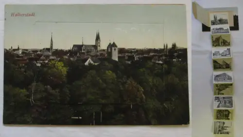 52077 Leporello Ak Halberstadt mit Stadtansichten um 1920