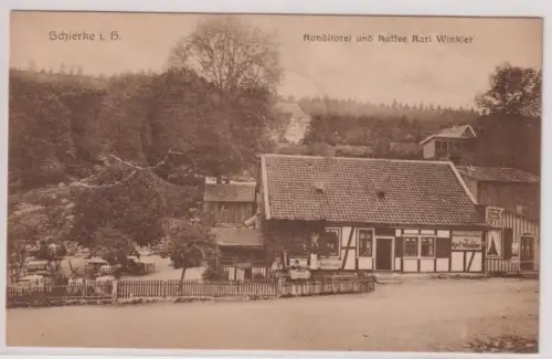 99160 Ak Schierke im Harz Konditorei und Faffee Karl Winkler 1921