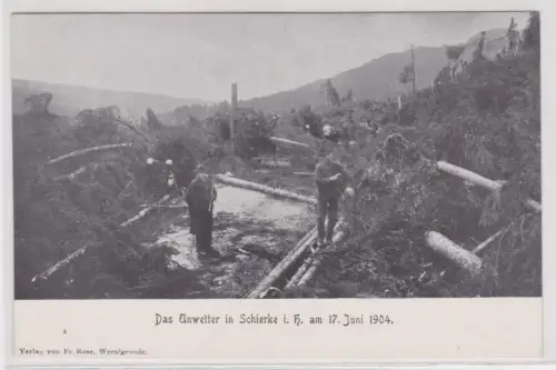 27038 Ak Das Unwetter in Schierke im Harz am 17.Juni 1904