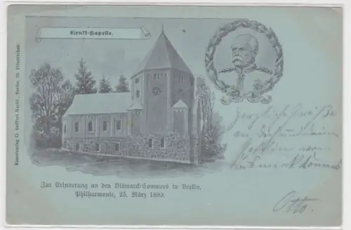 65295 Ak Zur Erinnerung an den Bismarck Commers in Berlin Philharmonie 1899