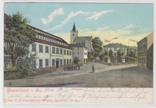 66331 AK Eppendorf i. Sa. Albertplatz. 1906