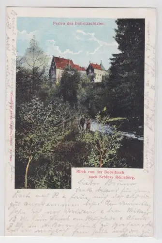 907940 AK Blick von der Bobritzsch nach Schloss Reinsberg. 1909