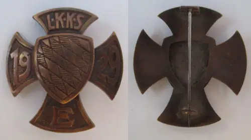 seltenes Bronze Kreuz Bayern LKKS E 1929 (107501)