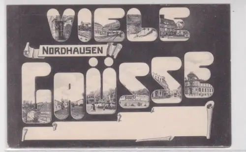 82925  Ak Viele Grüsse Nordhausen. um 1930