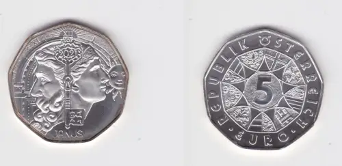 5 Euro Silber Münze Österreich Neujahrsmünze 2021, Janus (136214)