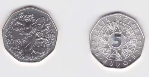 5 Euro Silber Münze Österreich Neujahrsmünze 2019, Lebensfreude (139395)