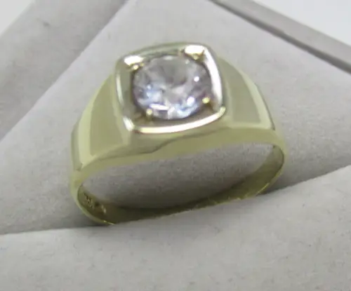 eleganter 333er Gold Ring mit farblosem Spinell (167998)