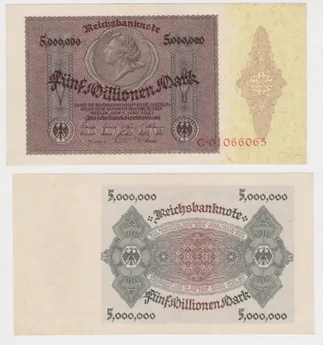 5 Millionen Mark Banknote Deutsches Reich Berlin 1. Juni 1923 Ro. 88 (146058)
