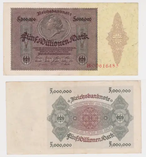 5 Millionen Mark Banknote Deutsches Reich Berlin 1. Juni 1923 Ro. 88 (141452)