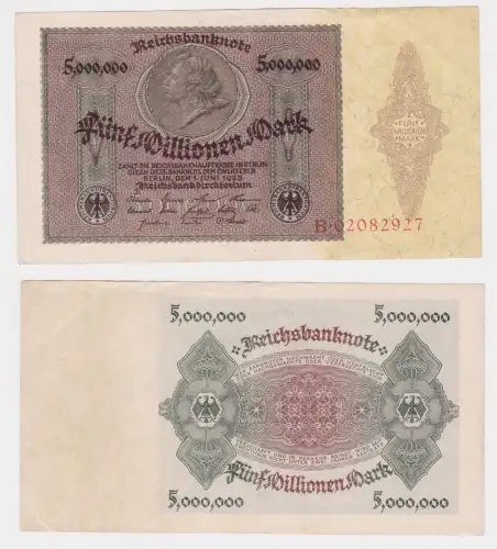 5 Millionen Mark Banknote Deutsches Reich Berlin 1. Juni 1923 Ro. 88 (147438)