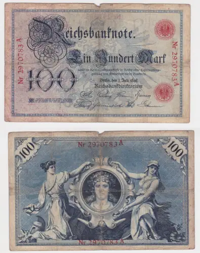 100 Mark Reichsbanknote Deutsches Reich 01.07.1898 Ro. P20 (144736)