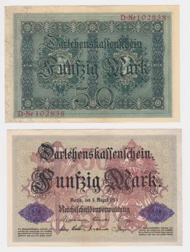 50 Reichsmark Banknote 5.8.1914 Ro.50 a I-II (145046)
