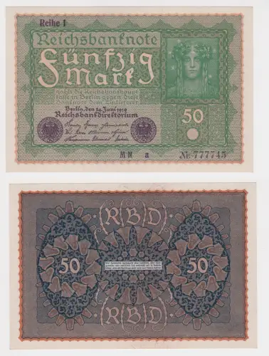50 Reichsmark Banknote 24.6.1919 Ro.62a Erh.I (143219)
