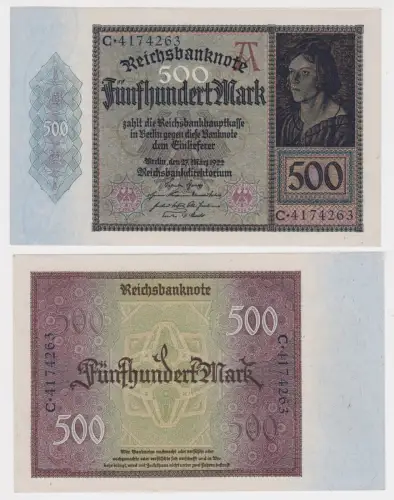 seltene Banknote 50 Reichsmark 27.3.1922 Ro Nr. 70 Erh.I- (146596)