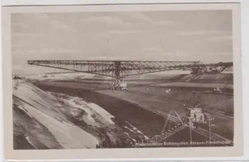 905698 Ak Senftenberg N.-L,Niederlausitzer Kohlengebiet-Abraum-Förderbrücke.1952