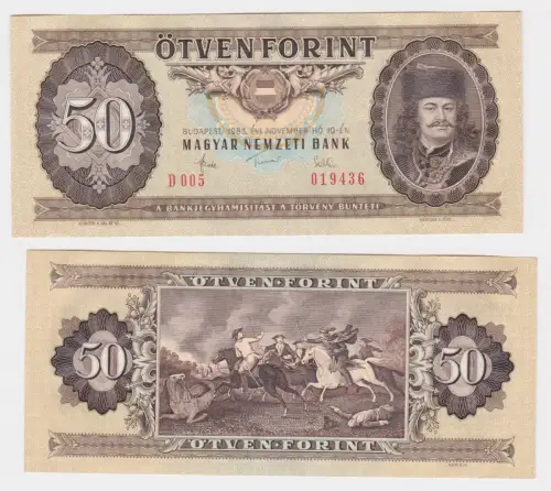 50 Forint Banknote Ungarn Budapest 4.11.1986 Pick 170 (148453)