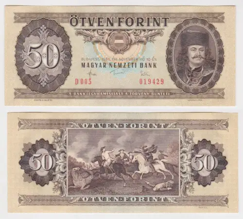 50 Forint Banknote Ungarn Budapest 4.11.1986 Pick 170 (142280)