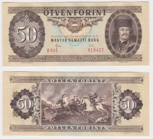 50 Forint Banknote Ungarn Budapest 4.11.1986 Pick 170 (142125)